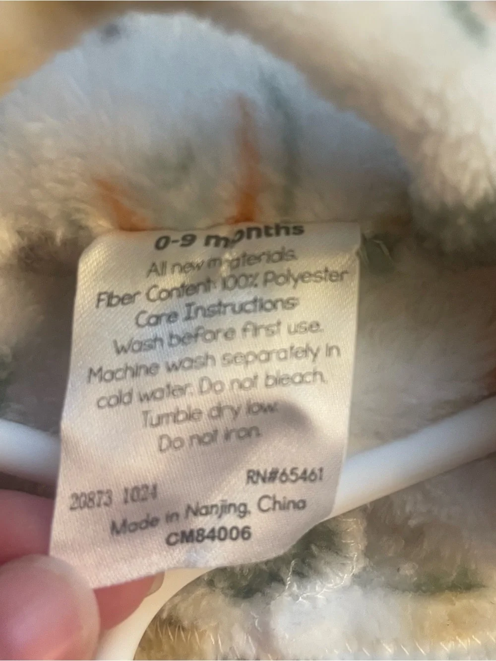 Plush White Hooded Baby Robe with Pastel Animal Print